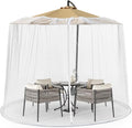 Mosquito Net for Patio with Zipper Door and Water Tube Suitable for Outdoor Patio Camping Umbrella 7.5-1 1FTJVLJVL (white)
