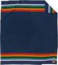 Pendleton National Park Blanket Full 80 x 90 - 100% Wool Soft and Durable Throw for Home &amp Outdoor Adventures Iconic Park Stripes Collectible Keepsake - Crater Lake Navy