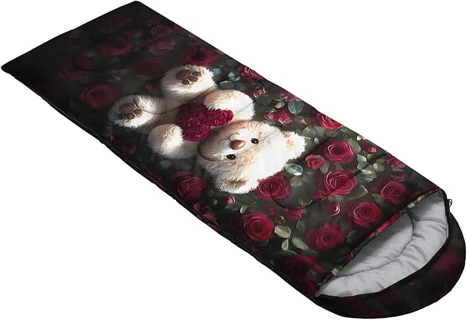 AILONEN Cartoon Camping Sleeping Bag for Boys Girls AdultsLightweight &amp Waterproof3 Season Warm &amp Cold WeatherPortablePrinted Sleeping BagTravelingCampingHiking