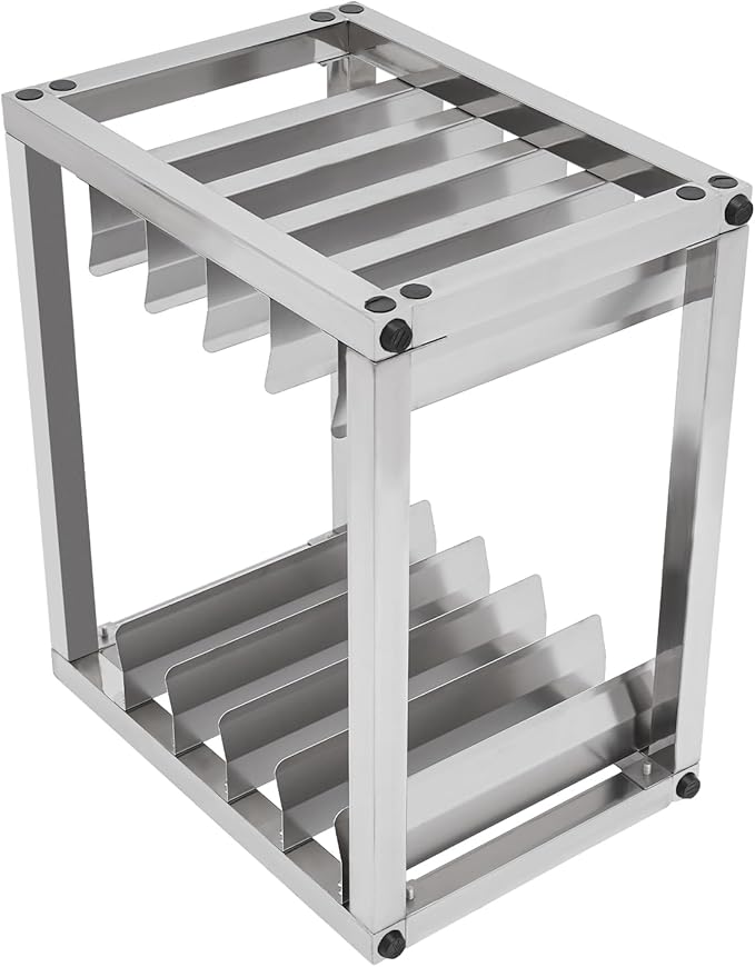 5 Tier Bun Pan Rack Commercial Pan Organizer Sheet Pan Stainless Steel Bakery Storage Rack Baking Tray Racks for Bakeries/Kitchens/RestaurantsSize:21 * 13 * 18 in (5 Tier)