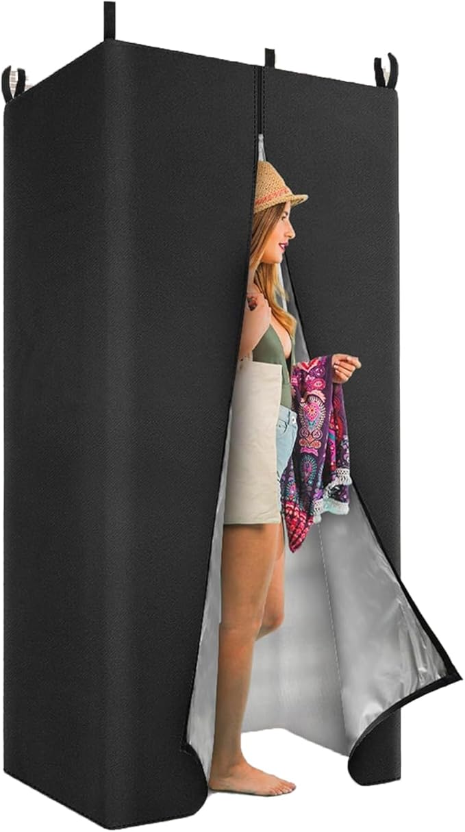 Portable Changing Room - Oxford Cloth Privacy Shower Tent Boat Private Curtain Dressing Room Lightweight Folding Sun Sunshade Canopy Outdoor Dressing Rooms Hanging Tent for Backyard Beach Travel