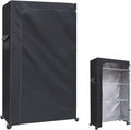 Shelving Cover Wire Shelf Covers Storage Rack Dust CoverThe Two-Way Zipper Design can be Opened up Down or All for Easy Access 42 WX18 DX72 H(No ShelvesBlack)