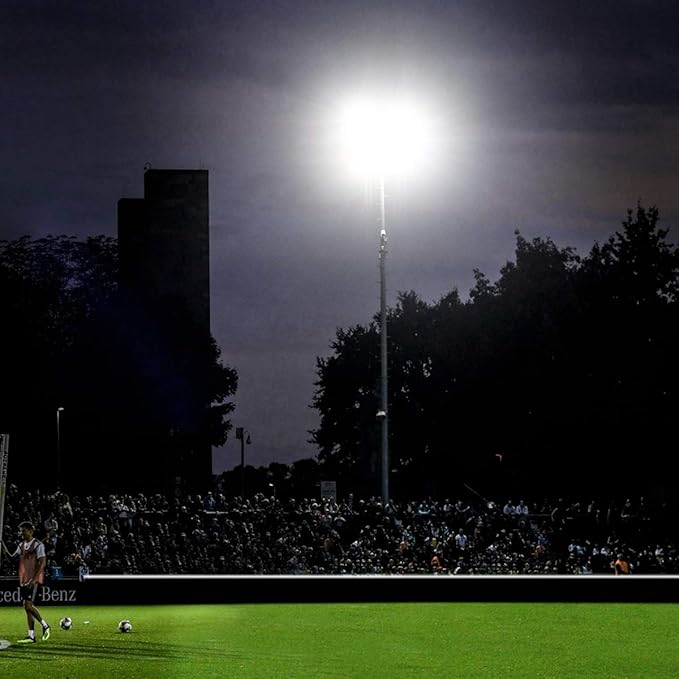 600W LED Stadium Flood Light Outdoor 3300W Equivalent 48000LM Super Bright LED Exterior Arena Light IP66 Waterproof 6000K Daylight White Commercial Lighting for Sports Fields and Counts