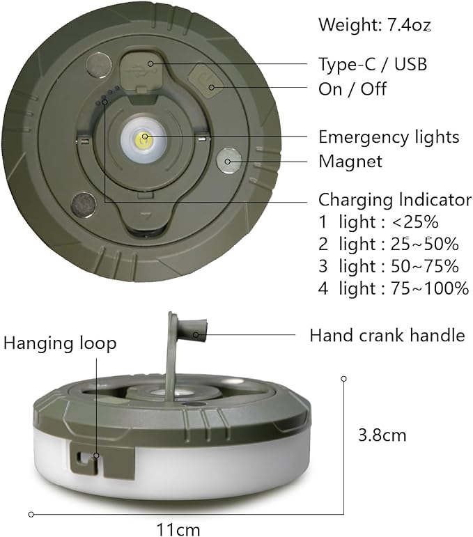 Camping Lights String Christmas: Outdoor String Light with 5 Lighting Modes - Quick 30s Recovery Durable and Waterproof - USB Charging - Portable Camping Lights for Yard/Hiking (32.8ft)