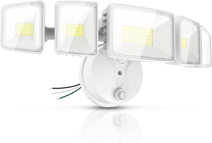 Onforu 120W 12000LM Dusk to Dawn Outdoor Lighting5 Heads Flood Lights Outdoor6500K Super Bright Automatic Outdoor LightingIP66 Waterproof Hardwired LED Security Lights for GarageYardOutside