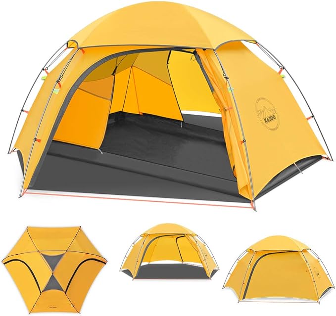 KAZOO Waterproof Backpacking Tent Ultralight 1/2 Person Lightweight Camping Tents 1/2 People Hiking Tents Aluminum Frame Double Layer | Waterproof Camping Tents 1/2 People Hiking Tents Aluminum Fr