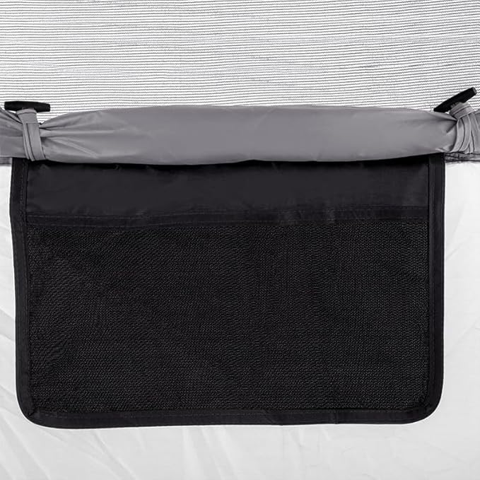 Outsunny Shower Tent Pop Up Privacy Shelter for Camping Dressing Changing Room Portable Instant Outdoor Shower Tent Enclosure w/ 2 Rooms Shower Bag Floor and Carrying Bag Black