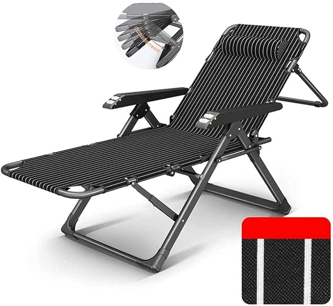 Sun Loungers Heavy Duty Lounge Chairs and Full Flat Cot Folding Reclining Chairs for Garden Outdoor Beach Pool Camping Patio B