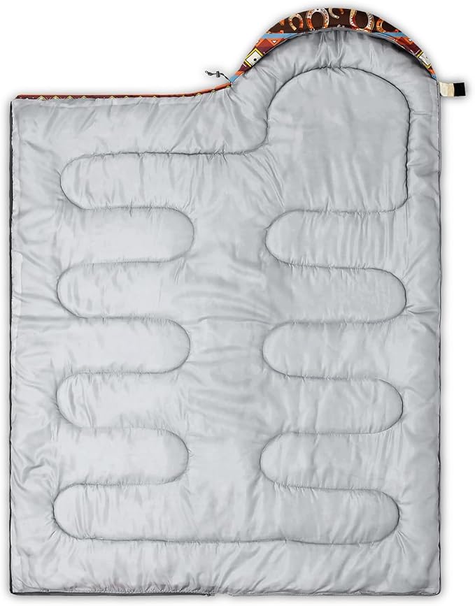 QOOMO Camping Sleeping Bags3 Season Warm &amp Cool WeatherLightweightWaterproof Sleeping Bags for Adults &amp Kids Travelingand Outdoors