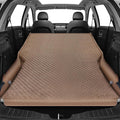 Car Inflatable Mattress for Abarth 595 Competizione 2012-2023 with Air Pump Self-Driving Camping Travel Thickened Foldable Air MattressBrown-Without Pillow