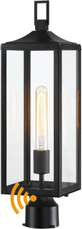 21.3 Inch Outdoor Lamp Post Light Fixture Dusk to Dawn - Residential Sidewalk Lamp Post Sconce Dusk to Dawn Outside Pole Lantern for House Outdoor Column Light E26