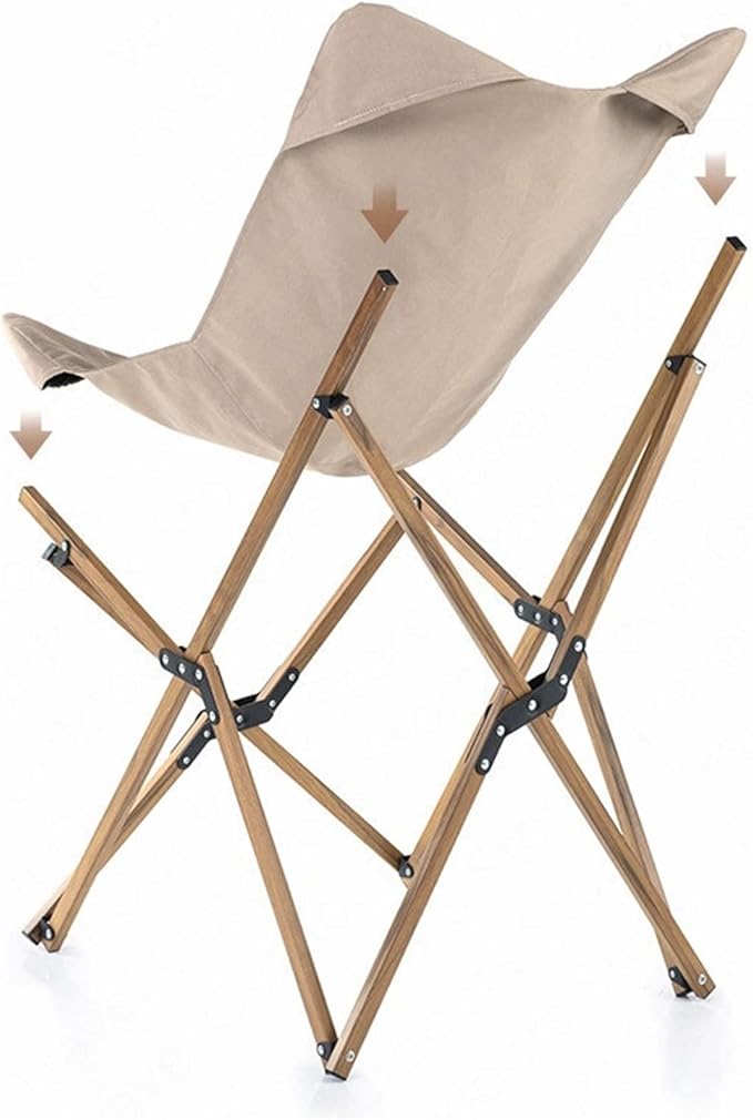 Camping Fishing Chair Wood Grain Folding Office Break Or Outdoor Beach Aluminum Bracket Picnic Leisure