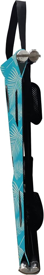 Neso Beach Table - Lightweight Portable and Foldable Table for Beach Camping and Outdoor Adventures - Stable Surface - with Cup Holder for Drinks and Phone Pockets - Aqua Fronds