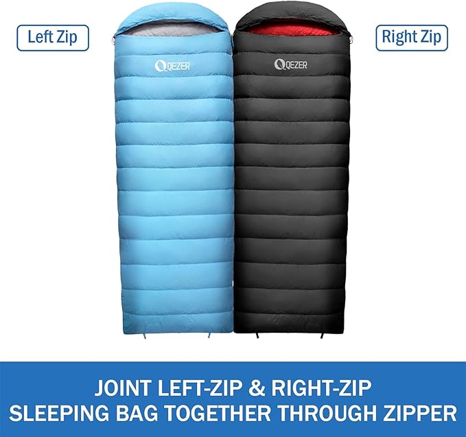 Down Sleeping Bag for Adults 600 Fill Power Ultralight &amp Compact with Compression Sack for Backpacking Camping Hiking