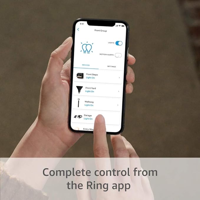 Ring Solar Pathlight — Motion-activated pathlight bright LEDs works with Amazon Sidewalk Black