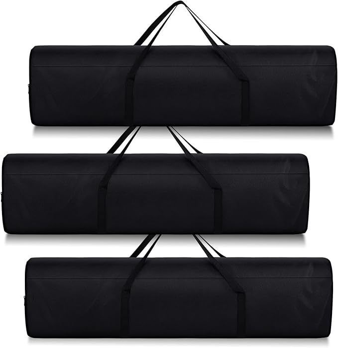 Riakrum 3 Pack 43.31 Inches Replacement Bag for Folding Camping Chair Large Folding Beach Chair Carry Oxford Fabric Bag with Handles for Travel Tent Storage Outdoor Carrying Sports Gear Black