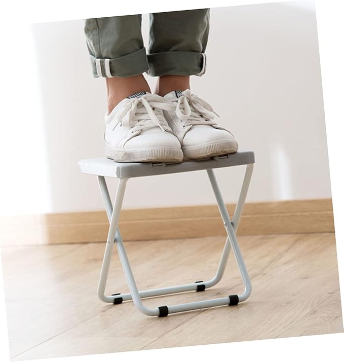 HANABASS Foldable Stool Collapsible Chair Pp Iron Frame for Small Spaces Train Hiking