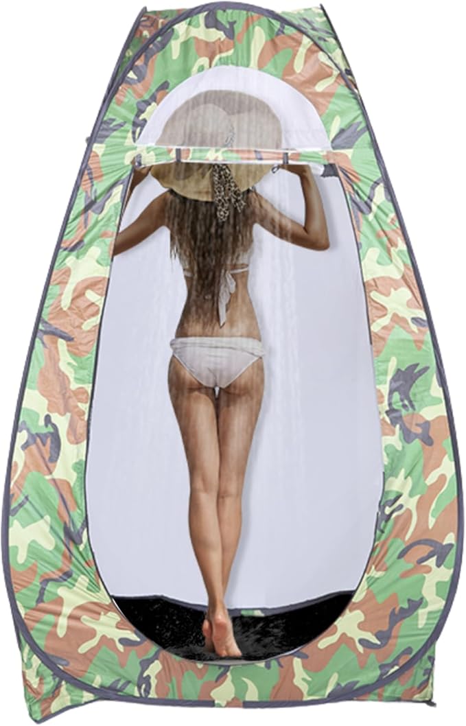 Outvita Pop Up Shower Tent Instant Privacy Camping Changing &amp Toilet Tent 6.23FT Portable Outdoor Shelter for Hiking Fishing Picnic Beach with Carring Bag 4 Stakes