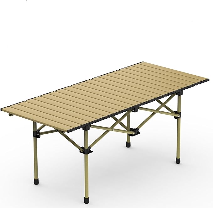 Folding Camping Table Portable Upgraded Carbon Steel Table with Carry Bag Heavy Duty Lightweight Foldable Camp Table for Outdoor