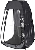 Portable Pop Up Sports Tent Clear Tents with Carry Bag for Outside Fishing Camping &amp Sideline Use Instant Setup Shelter Compact Foldable Design (Black 2)