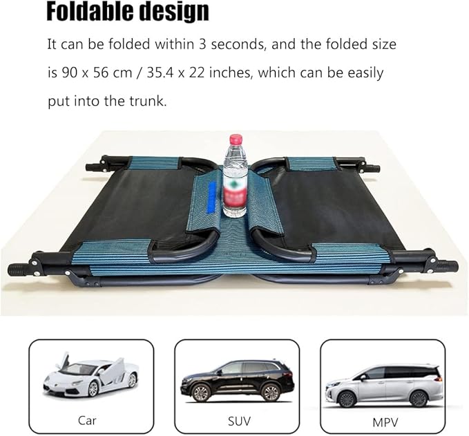 AZMANI Portable Travel Car Bed for SUV Adult Knitting Surface Holds 550 Lbs (Size: 163x56x38cm-A)