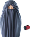 Litume Velvet Velour Sleeping Bag Liner Add Up to 14°F/ 8°C Mummy Sleeping Sack Backpacking Camping Traveling Hotel Hostal Lightweight Sleep Sack with Drawstring Hood E625