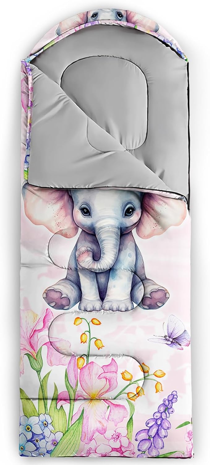 AILONEN Outer Space Astronaut Camping Sleeping BagsLightweight &amp Waterproof3 Season Warm &amp Cool WeatherCartoon Sleeping Bags for KidsBoys Girls TravellingOutdoors