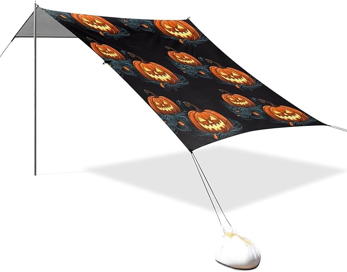 Halloween PumpkinCamping Sun Shelters 9.2 x 10.5 FT Beach Canopy Tent Sun Shade with Carrying Bag for Camping Trips Fishing Backyard Fun or Picnics 21341655