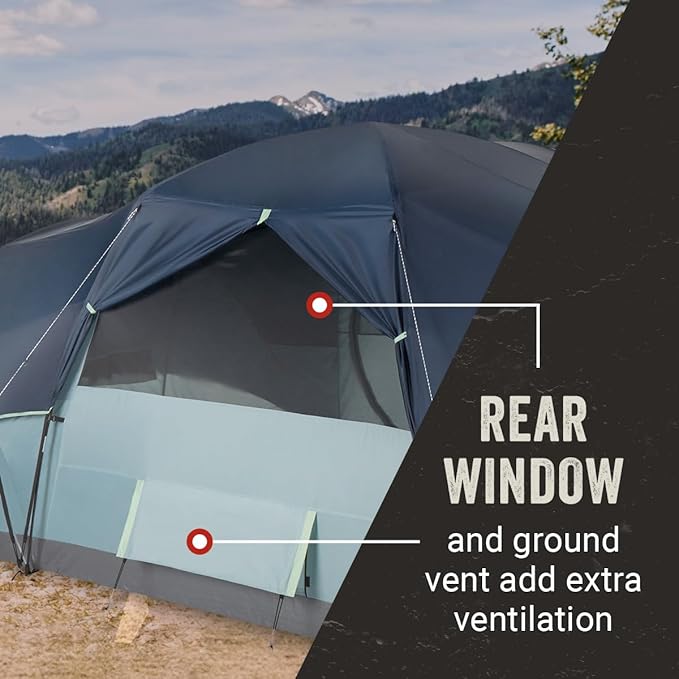 Coleman Skydome XL Large Family Tent with 5 Minute Setup Weatherproof 8/12 Person Tent with Rainfly &amp Carry Bag Fits Multiple Queen Airbeds Made of PFAS-Free Materials