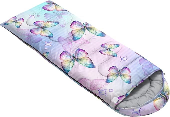 Ocean Themed Sea Turtle Sleeping Bag for Kids Boys GirlsLightweight Warm Cold Weather BackpackingWaterproof Compact Sleeping Bag with Compression Sack for Hiking Camping Outdoor.