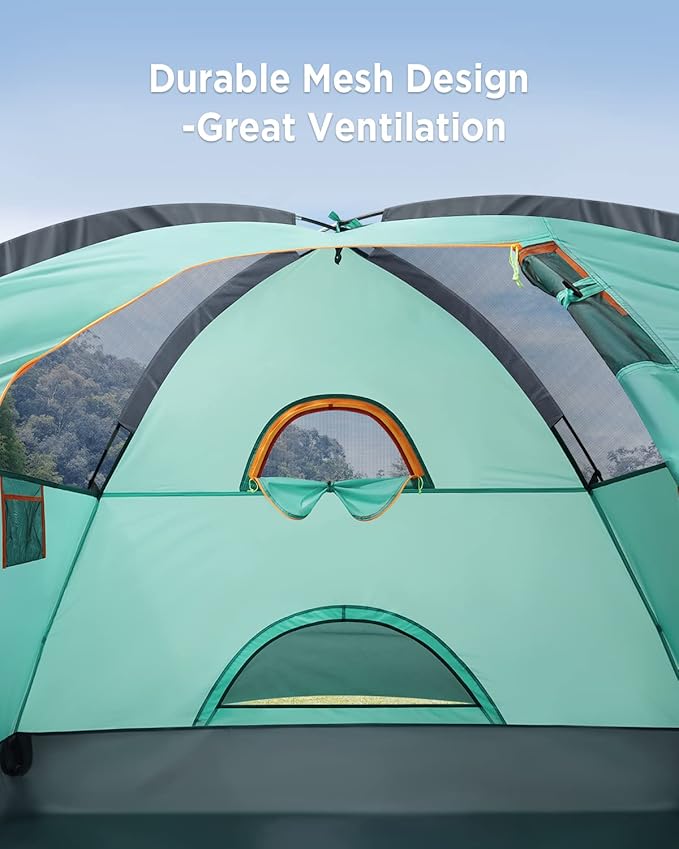 Ciays Camping Tent Waterproof Family Tent with Removable Rainfly and Carry Bag Lightweight Tent with Stakes for Camping Traveling Backpacking Hiking Outdoors