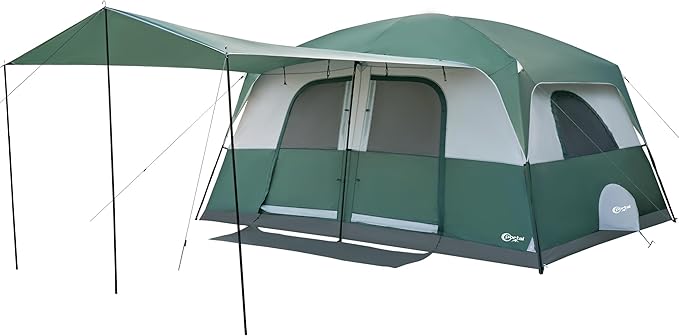 PORTAL 8 Person Tents for Camping Easy Setup Cabin Tent with Large Porch 2 Room Waterproof Family Camping Tent for Outdoor Camping Patio