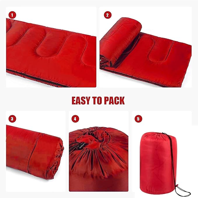 Bulk 10 Pack Envelope Sleeping Bags 4 Seasons Warm or Cold Lightweight Indoor Outdoor Sleeping Bags for Adults Backpacking Camping