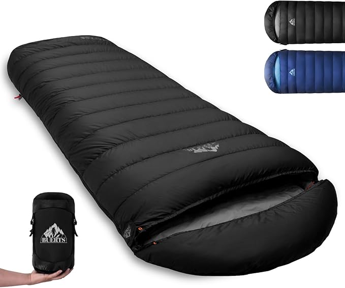 Down Sleeping Bag for Adults. 680FP Ultralight Portable Backpacking Sleeping Bag for Hiking Camping Mountaineering expeditions and Backpacking. with Compression Sack