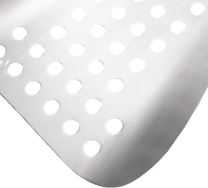 Generic Commercial Popcorn Scoop with Holes Stainless Steel French Fry and Popcorn Scoop Quick Fill Scooper Utility Serving Tool for Snacks Dessert Ice Dry Goods