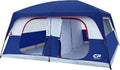 CAMPROS CP 12 Person Cabin Tent 2 Room Extra Large Straight Wall Camping Tents Waterproof Windproof with Top Rainfly 6 Large Mesh Windows Double Layer Easy Set Up Family Tent