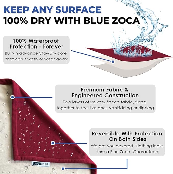 Waterproof Blanket for Bed Intimacy | Cozy Love Blankets Machine Washable &amp Reversible Protection for Couples | Protects Against Spills Pets &amp Accidents - Oversized Queen Size Blanket 65x80