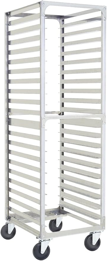 20 Pan 3 Spacing Commercial Aluminum Bun Racks NSF Listed Heavy Duty Speed Rack for Bakery Restaurant &amp Catering 20 Tier 20.5 x 26 x 70 Speed Rack with Heavy Duty Plate Casters