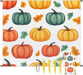 Waterproof Sandproof Beach Blanket 59''×68'' Watercolor Pumpkin Polyester Outdoor Picnic Blanket with 4 Stakes &amp Storage Bag for BeachCampingVacation White