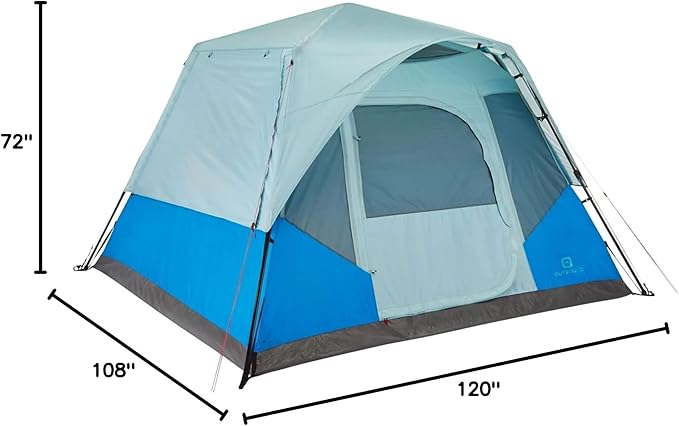 Outbound Instant Pop up Tent for Camping with Carry Bag and Rainfly | Water Resistant | 3 Season | Dome &amp Cabin Tents 5 6 8 and 10-Person