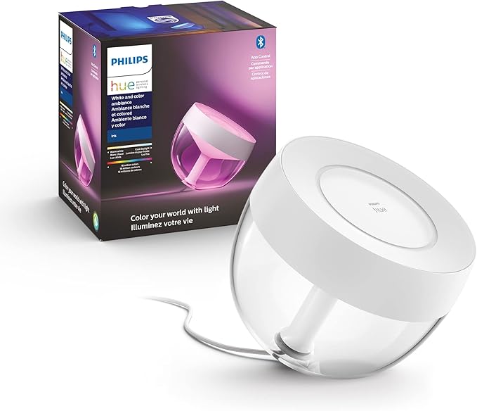 Philips Hue Iris Smart LED Table Lamp White - White and Color Ambiance - 1 Pack - Control with Hue App - Works with Alexa Google Assistant and Apple Homekit