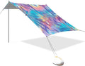 Beach Tent Sun Shelter Rainbow Coconut Trees Lightweight &amp Easy Setup Beach Shade Canopy for Camping Fishing
