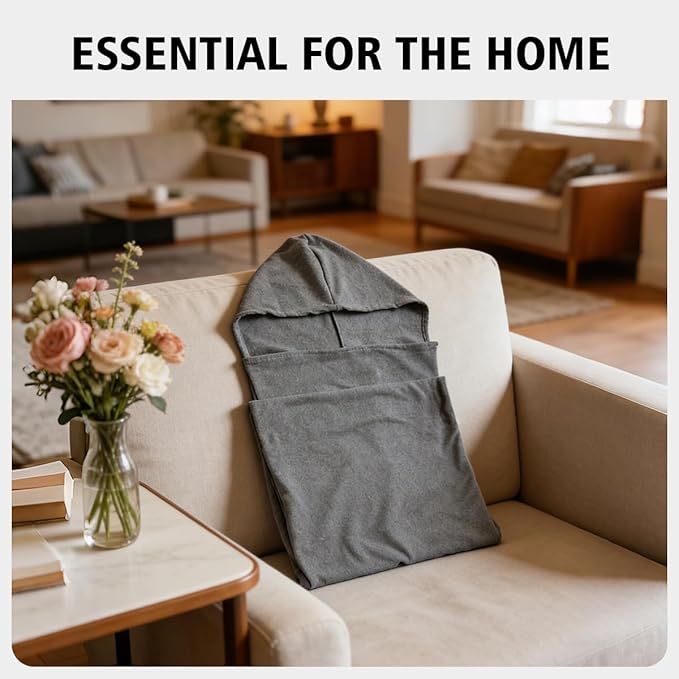 Sleep Pod - Weighted Wearable Blanket Hoodie for Anxiety Relief &amp Deep Sleep Portable Personal Sleeping Bag for Travel Camping and Cozy Lounging