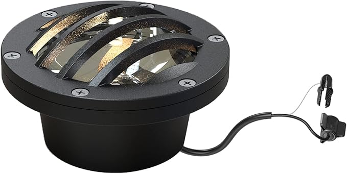 GOODSMANN Landscape Lights 1PK Low Voltage Well Lights 4 Watt 200 Lumen LED Landscape Lighting 2800K Warm White Metal In-Ground Light with Cable Connectors
