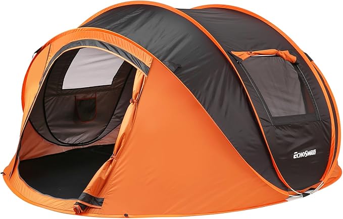 EchoSmile Instant Pop Up Camping Tent 2/4/6 Person Easy Setup Tent Water Resistant Dome Portable with Carry Bag