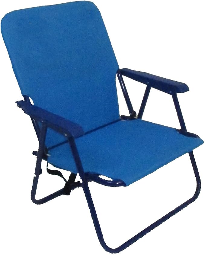 Personalized Imprinted Backpack 1 Position Beach Chair - Pacific Blue