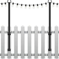 10 Pack String Light Poles10 Ft Light Poles for Outside String LightsOutdoor Lights Pole with ForkMetal Poles Stand for Patio Deck Backyard (5FT 2 Pack)