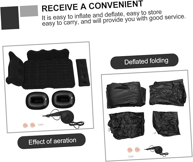 balacoo SUV Inflatable Mattress Portable Vehicle Bed for Camping Travel Outdoor Use Foldable Design Material for SUV and Car