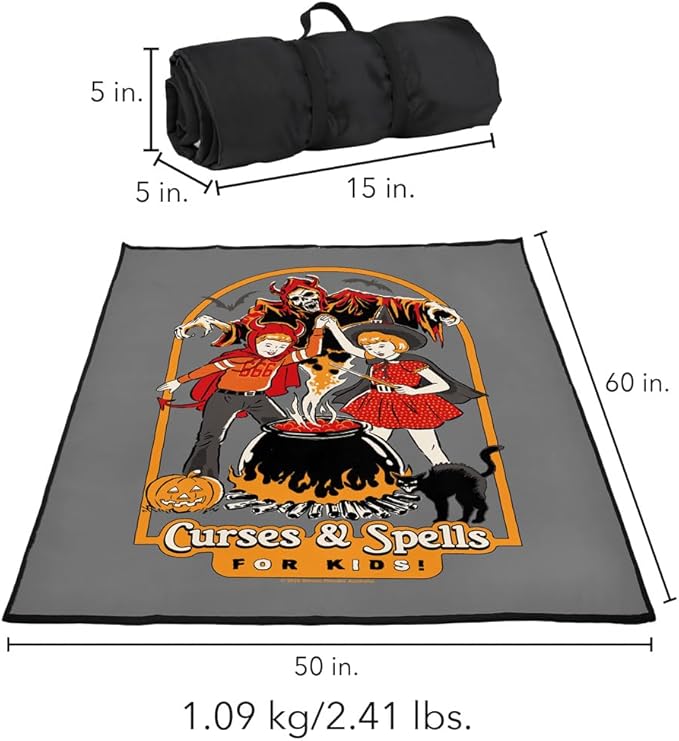 LOGOVISION Steven Rhodes Curses &amp Spells for Kids Outdoor Blanket for Picnic Beach Camping Park Tailgate 50x60