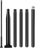 Street Light Pole 16ft Tall - Black Outdoor Adjustable Metal Street Lamp Post for Lights with Mounting Steel Anchors